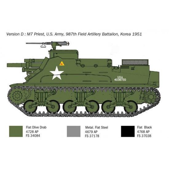 1/35 M-7 Priest Gun Self Propelled Howitzer