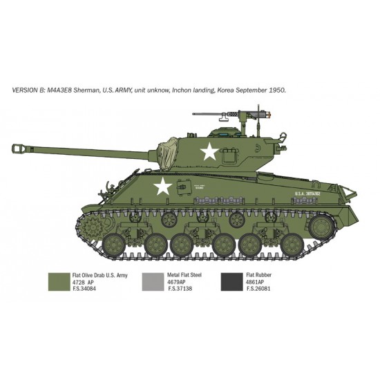 1/35 Korean War Sherman M4A3E8 Medium Tank