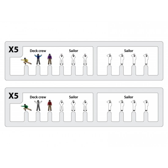 1/350 USS Deck Crew Set [Pre-Painted] (100 Figures)