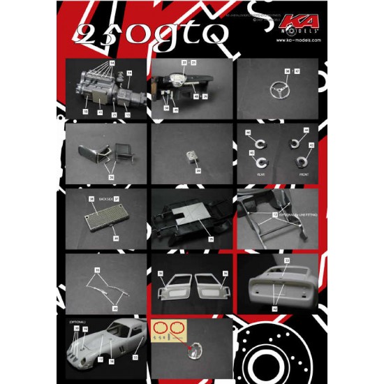 Deluxe Upgrade Pack for 1/24 Ferrari 250 GTO for Revell/Prota kit