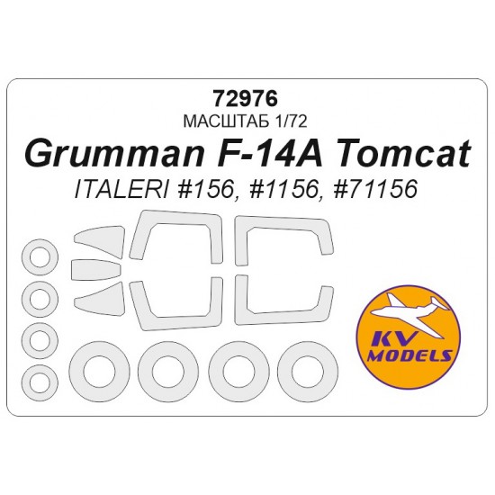 1/72 Grumman F-14A Tomcat + wheels masks for Italeri #156/1156/71156 kits