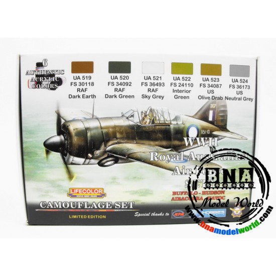 Acrylic Paint Set - WWII Royal Australian Air Force RAAF Set II (6 x 22ml)