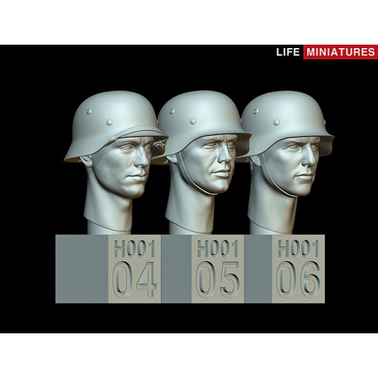 1/35 WWII German Heads Set Vol. 1 (6pcs)