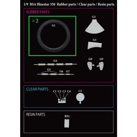 1/9 Multi-material kit: BSA Blue Star 350 1933