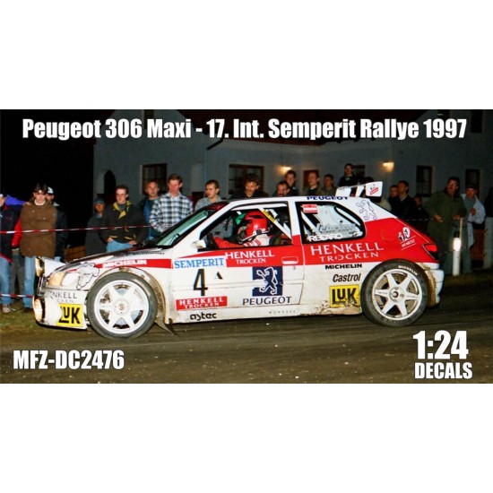 1/24 Peugeot 306 Maxi - 17th Int. Semperit Rallye 1997 Decal for NuNu kits