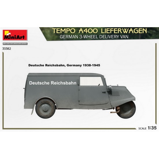 1/35 German Tempo A400 Lieferwagen 3-Wheel Delivery Van