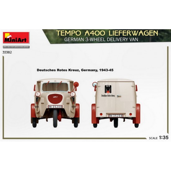 1/35 German Tempo A400 Lieferwagen 3-Wheel Delivery Van