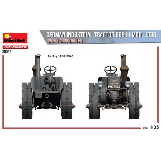 1/35 German Industrial Tractor D8511 Mod. 1936 w/Cargo Trailer