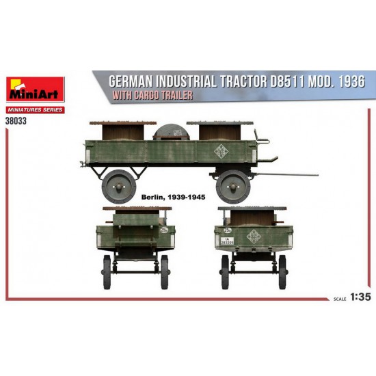 1/35 German Industrial Tractor D8511 Mod. 1936 w/Cargo Trailer