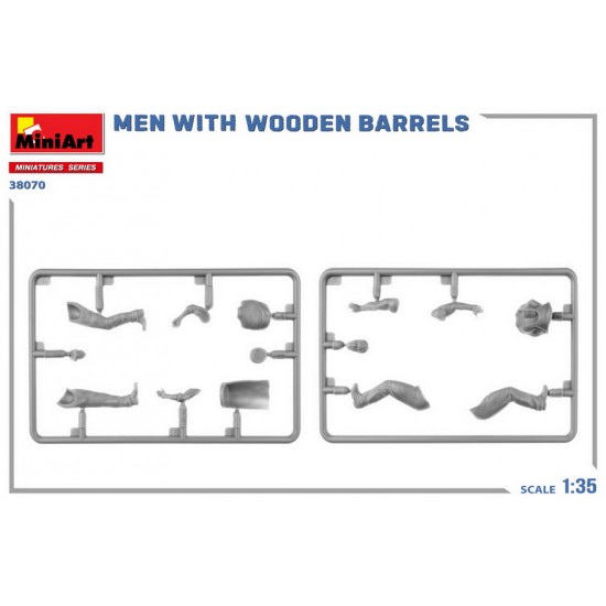 1/35 Men with Wooden Barrels (2 figures & 2 barrels)