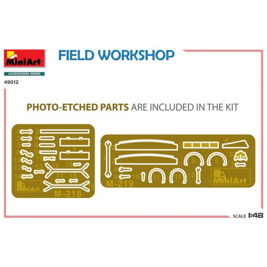 1/48 Field Workshop: Gas Cylinders, Ladders, Table, Buckets, Cart, Anvil More