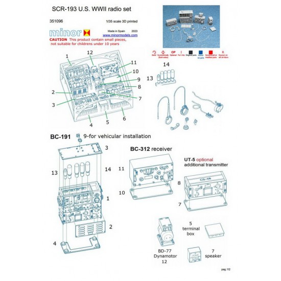 1/35 WWII US SCR-193 Radio set (3D printed)