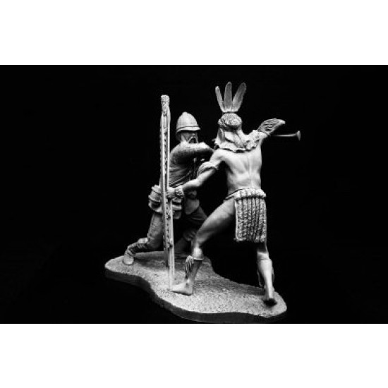 120mm Zulu Warrior and British Colour Sergeant, Rorkes Drift (2 figures w/diorama)