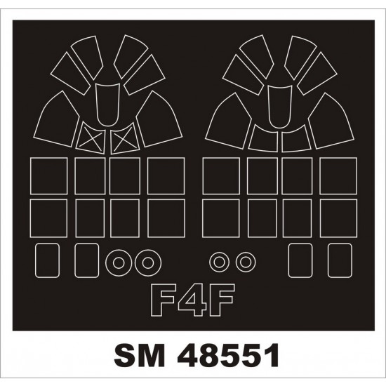 1/48 Grumman F4F Wildcat Masking for Eduard kits (outside, inside)