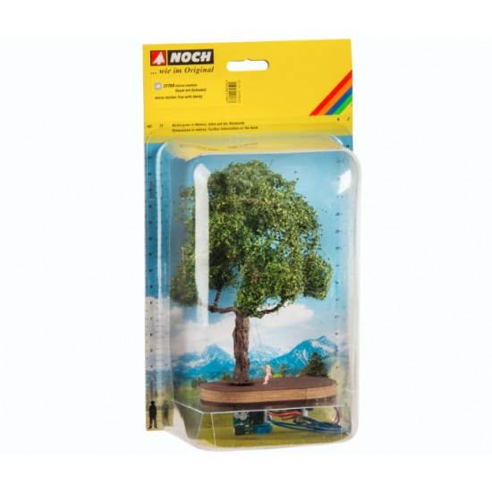 HO Scale Micro-motion Tree with Swing (Overall 17.5cm high)