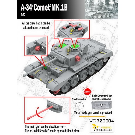 1/72 A34 Comet Mk.IB Cruiser Tank