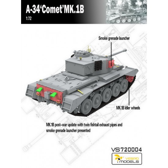 1/72 A34 Comet Mk.IB Cruiser Tank