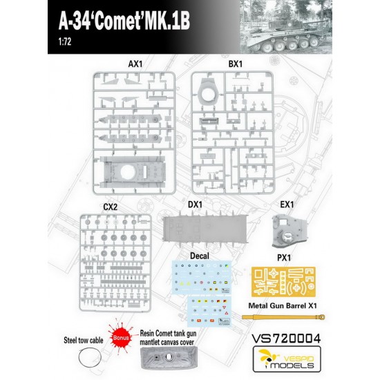 1/72 A34 Comet Mk.IB Cruiser Tank