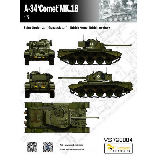 1/72 A34 Comet Mk.IB Cruiser Tank