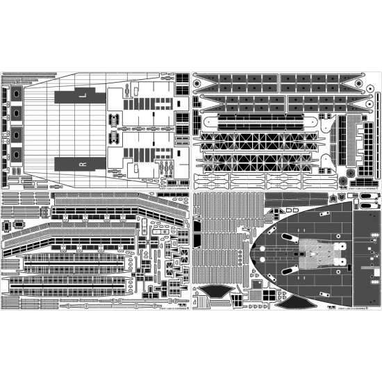 1/200 USS CV-6 Enterprise 1942 Detail up set (20B Deck Blue)