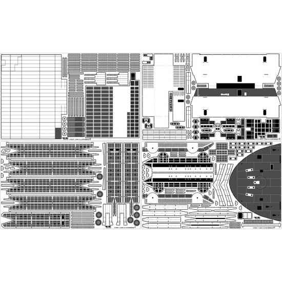 1/200 USS CV-6 Enterprise 1942 Detail up set (20B Deck Blue)