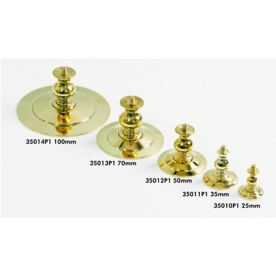 Buffed and Polished Solid Brass Pedestals Type 100 for 1/200 or Larger Ship models