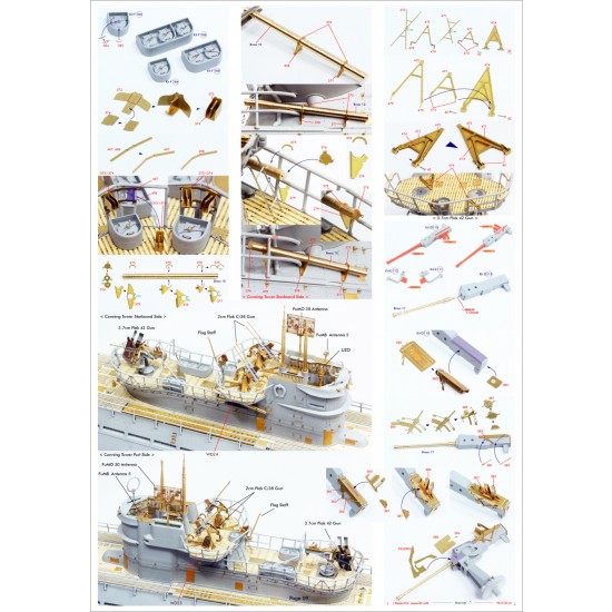 1/72 U-Boat Type IX C Detail up Set for Revell kit #05114