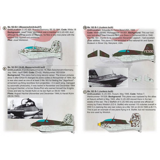 Decals for 1/48 Messerschmitt Me-163B Komet