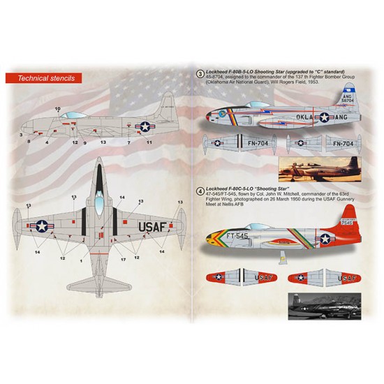 Decals for 1/72 F-80 Commanding Office Mounts: US & Europe Pt 1 The Complete set 1.5 leaf