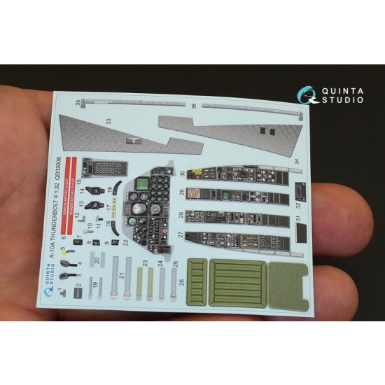 1/32 A-10A Interior Detail Set (on decal paper) for Trumpeter Kit