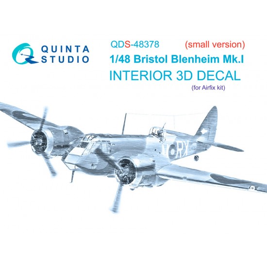 1/48 Bristol Blenheim Mk.I Interior on Decal Paper for Airfix kits (small)