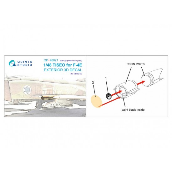 1/48 F-4E Phantom II TISEO resin parts for Meng kits