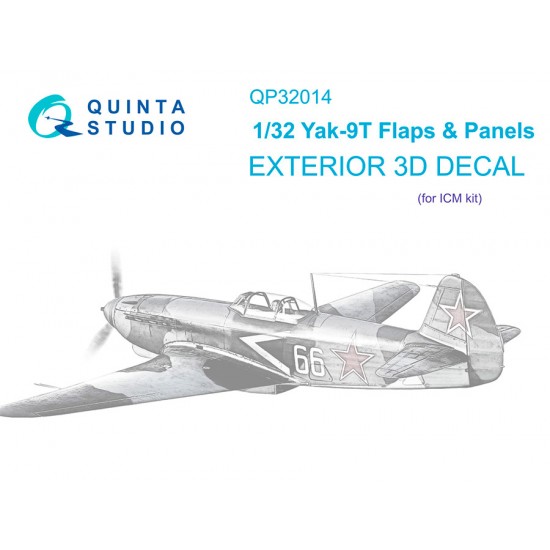 1/32 Yak-9T Flaps and Panels for ICM kits