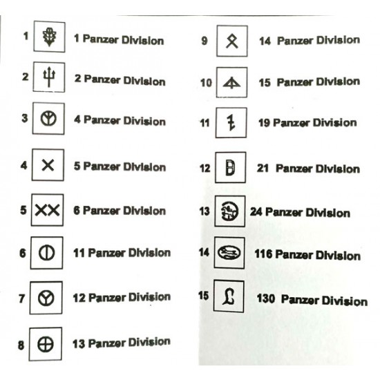 1/35 AFVs Heer Divisional Markings