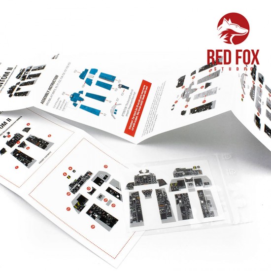 1/32 F-4C Phantom II Cockpit Instrument Panels & Detail Parts for Tamiya