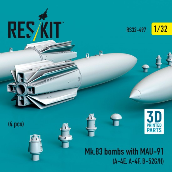 1/32 Mk.83 Bombs with MAU-91 (4pcs) for A-4E, A-4F, B-52G/H