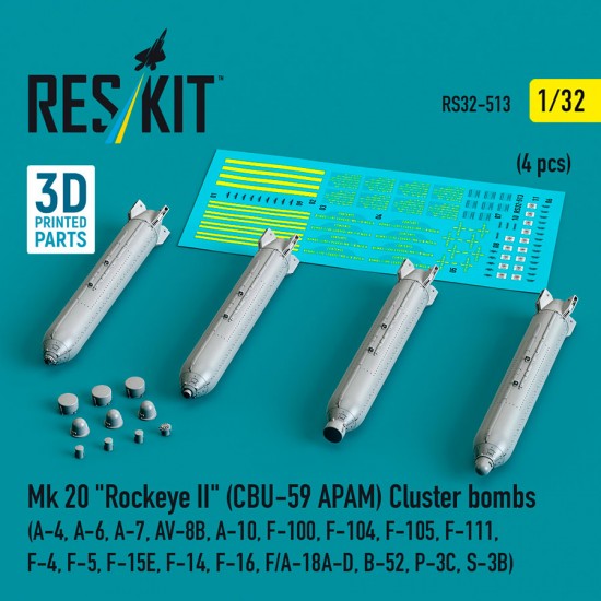 1/32 Mk 20 Rockeye II (CBU-59 APAM) Cluster Bombs for A-4, A-6, A-7, AV-8B, A-10