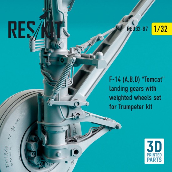 1/32 F-14 A/B/D Tomcat Landing Gears with Weighted Wheels set for Trumpeter kit