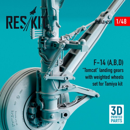 1/48 F-14 (A,B,D) Tomcat Landing Gears w/Weighted Wheels for Tamiya