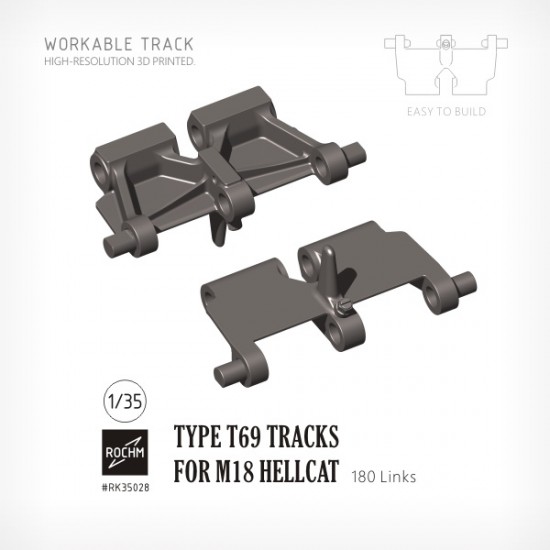 1/35 Type T69 Tank Tracks for M18 Hellcat