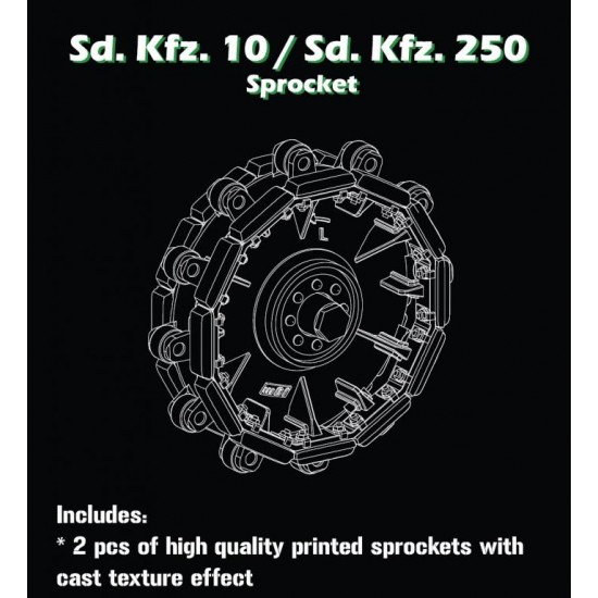 1/35 SdKfz. 10/SdKfz.250 Sprocket for Dragon/Das Werk kit