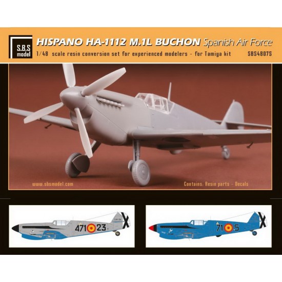 1/48 Spanish AF Hispano HA-1112 M.1L Buchon Conversion set for Tamiya Bf-109G-6 kit