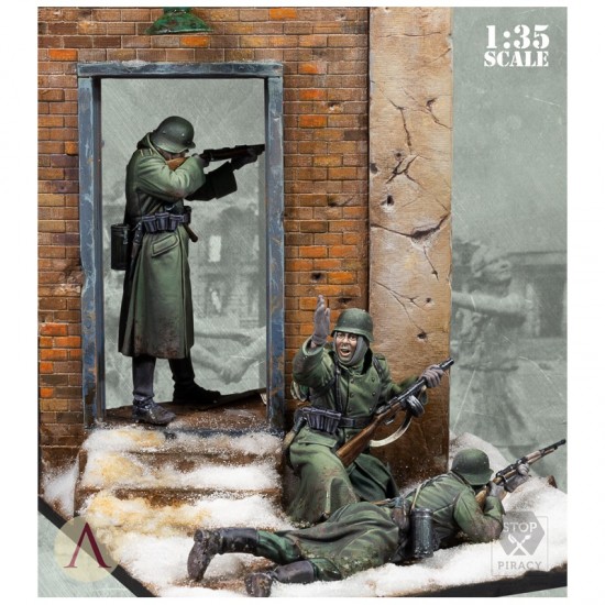 1/35 Kessel - Stalingrad 1942 (3 Wehrmacht Soldiers w/Scenery)