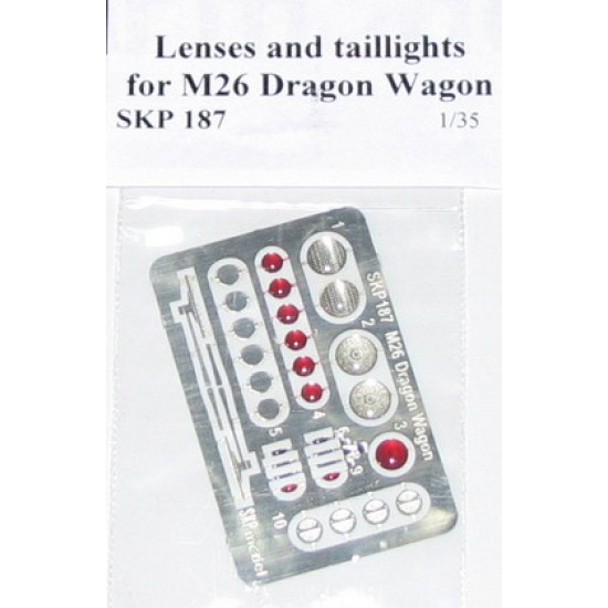 1/35 US M26 Tank Recovery Vehicle Dragon Wagon Lenses & Taillights for Tamiya #35244