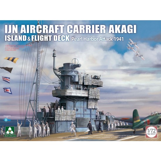 1/72 IJN Aircraft Carrier Akagi Island & Flight Deck, Pearl Harbor Attack 1941