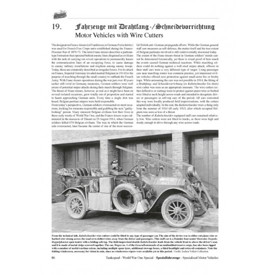 WWI Special Vol.12 SPEZIALFAHRZEUGE Specialised Vehicles (English, 96 pages)