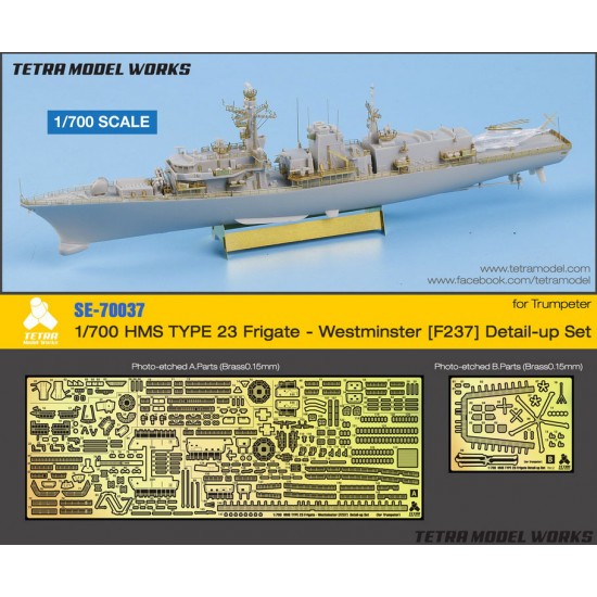 1/700 HMS TYPE 23 Frigate Westminster F237 Detail-up Set for Trumpeter kits