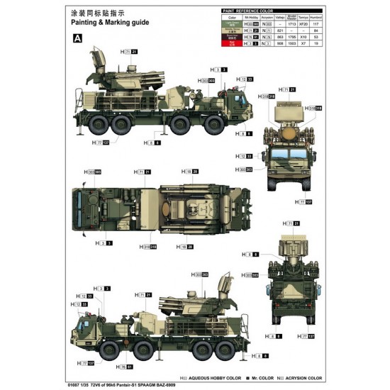 1/35 72V6 of 96k6 Pantsir-S1 SPAAGM BAZ-6909