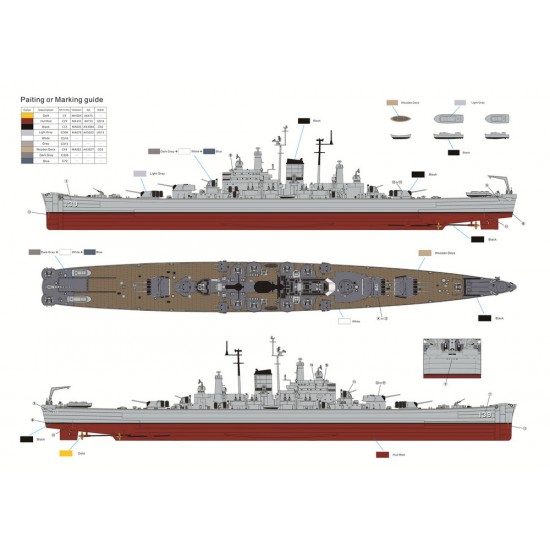 1/350 USS Salem (CA-139) Des Moines-class Heavy Cruiser [Deluxe Edition]