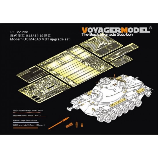 1/35 Modern US M48A3 MBT Upgrade Detail set for Takom #2162